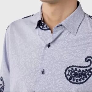 NWT Luchiano Visconti Men's Paisley Sport Shirt Size M